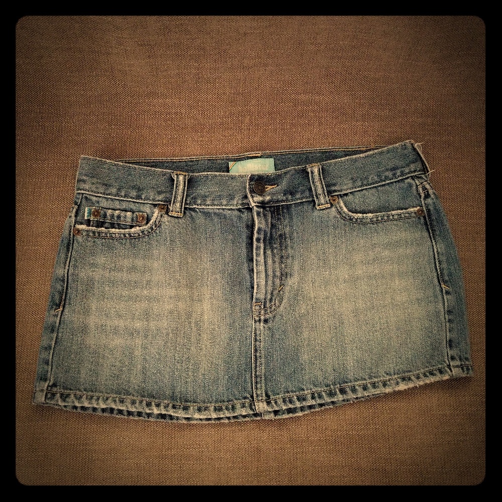 Hollister Distressed Denim Mini Skirt
